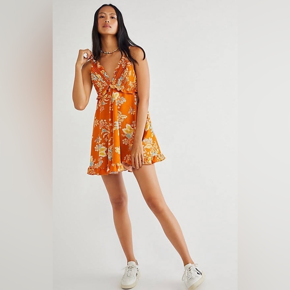 Nwt Free People Cord Looking Glass Mini in Orange Rust, Large